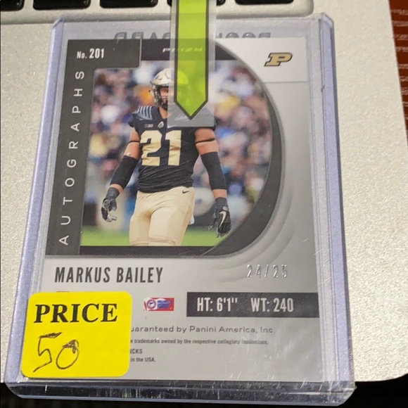 Autographed markus bailey rookie card s/n 24/25 - Picture 5 of 8